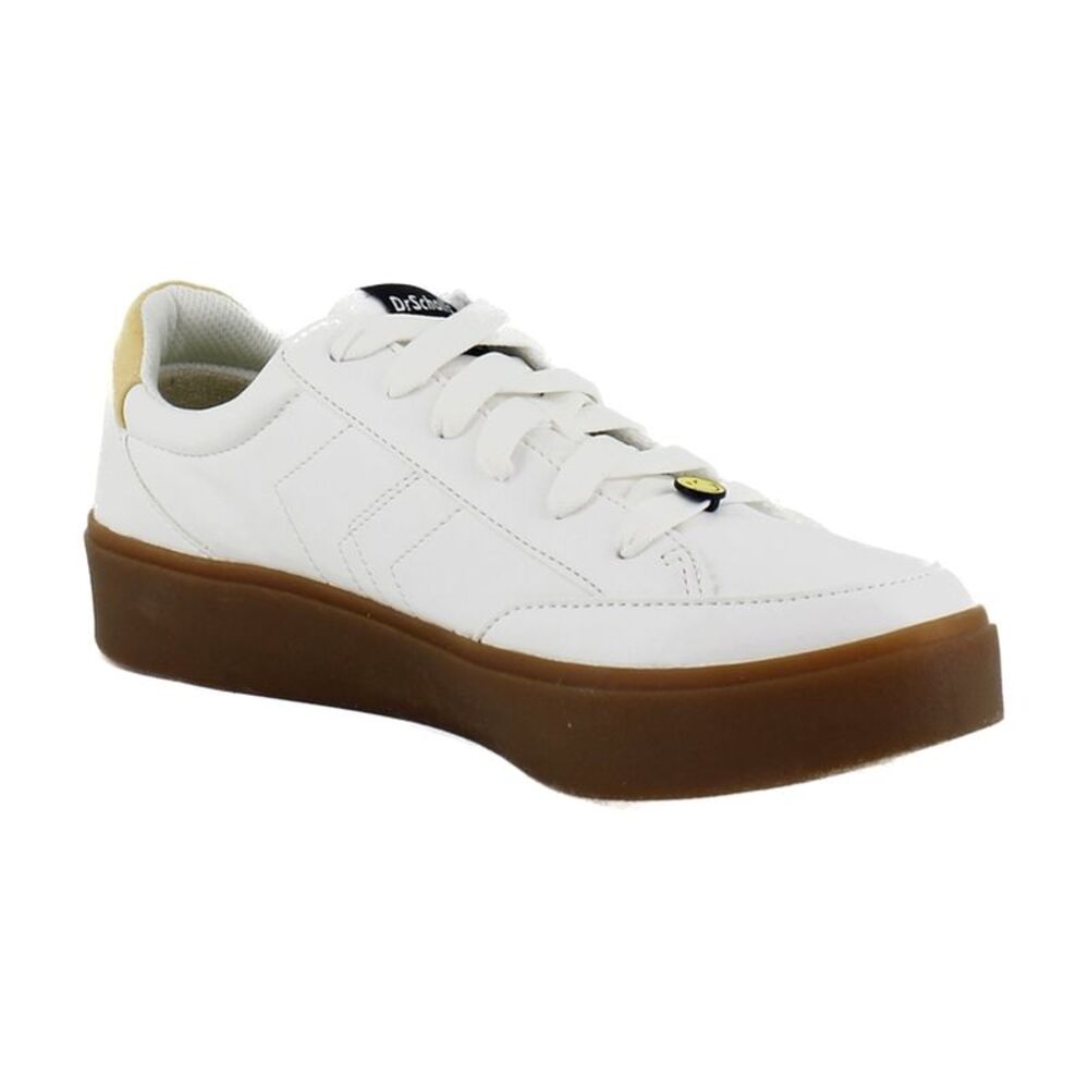 Dr. Scholl's Madison Lace White/Yellow Faux Leather